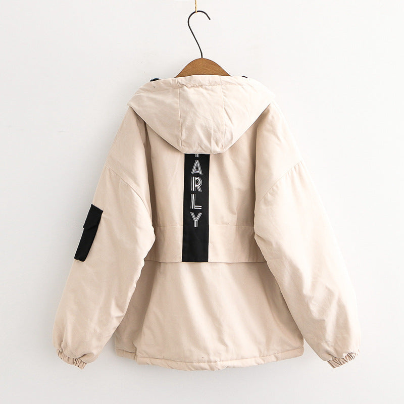 Student loose plus velvet padded padded clothes women